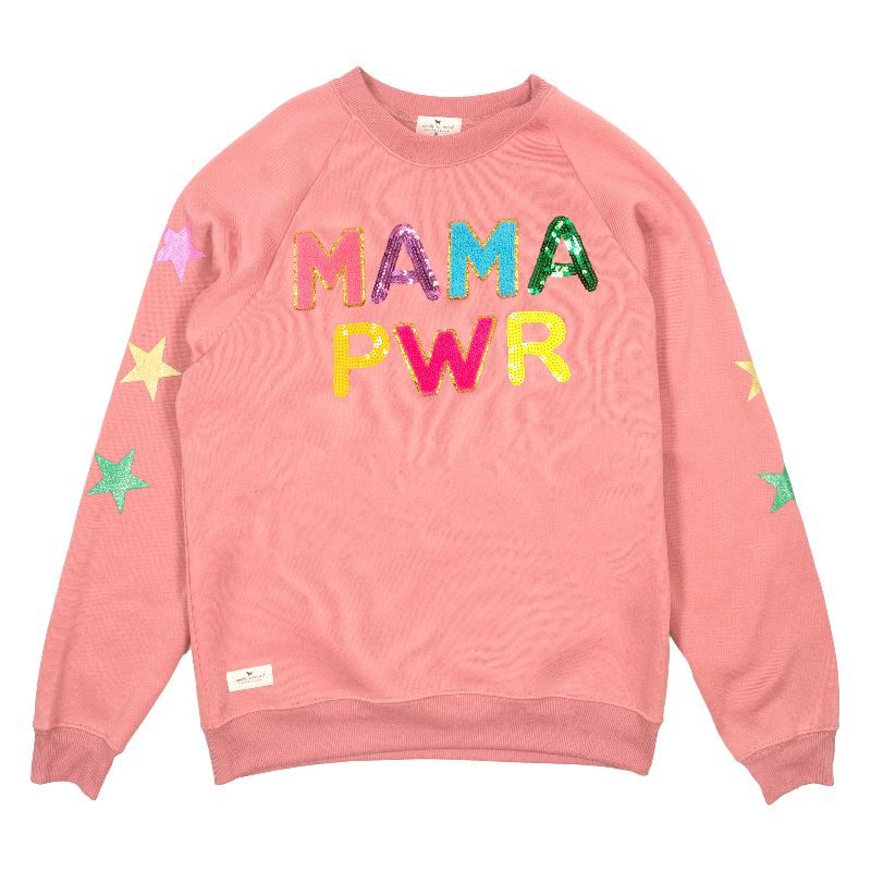 Simply Southern Mama Power Sparkle Crew Long Sleeve T-Shirt
