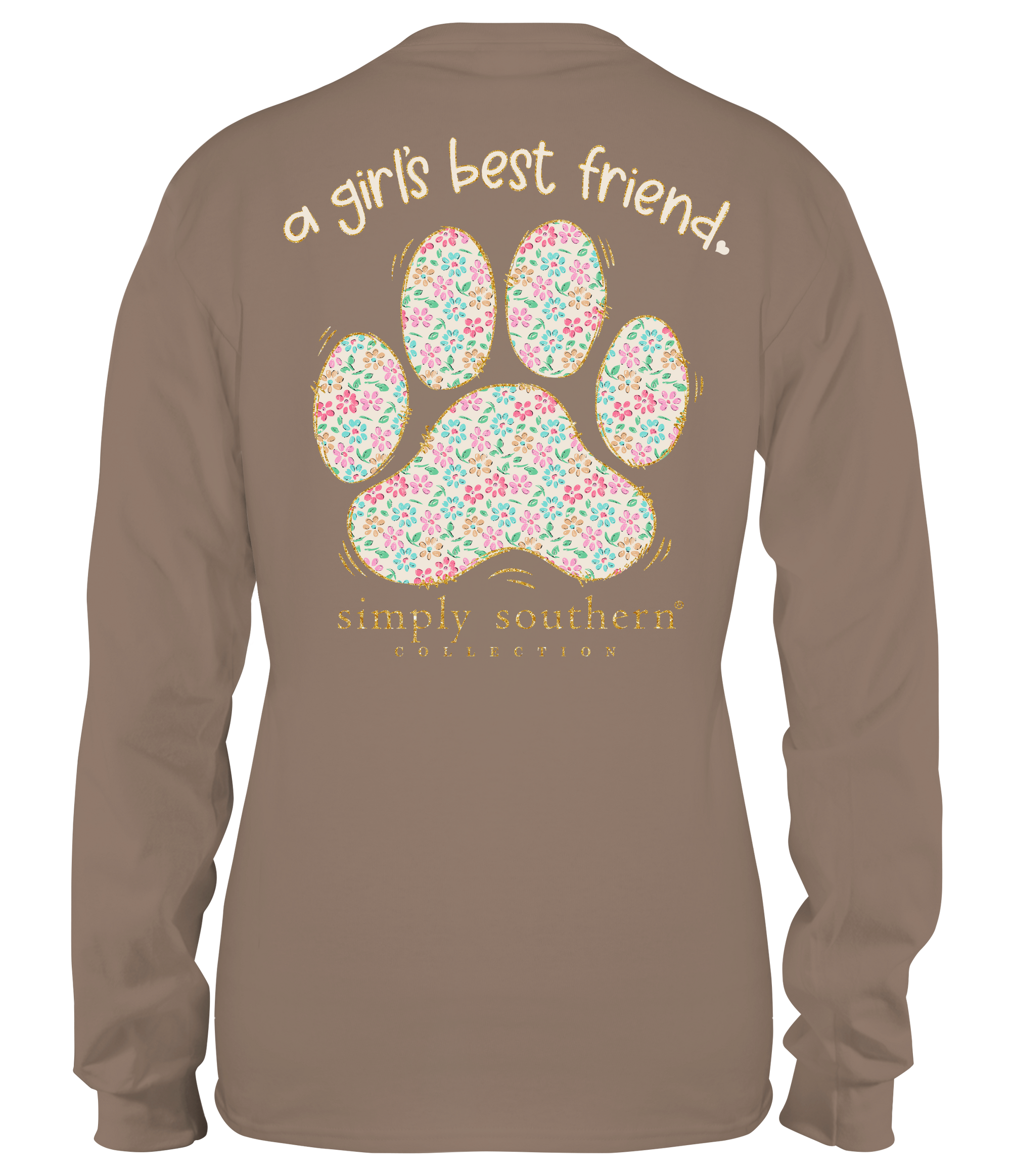 Simply Southern Best Friend Paw Long Sleeve T-Shirt
