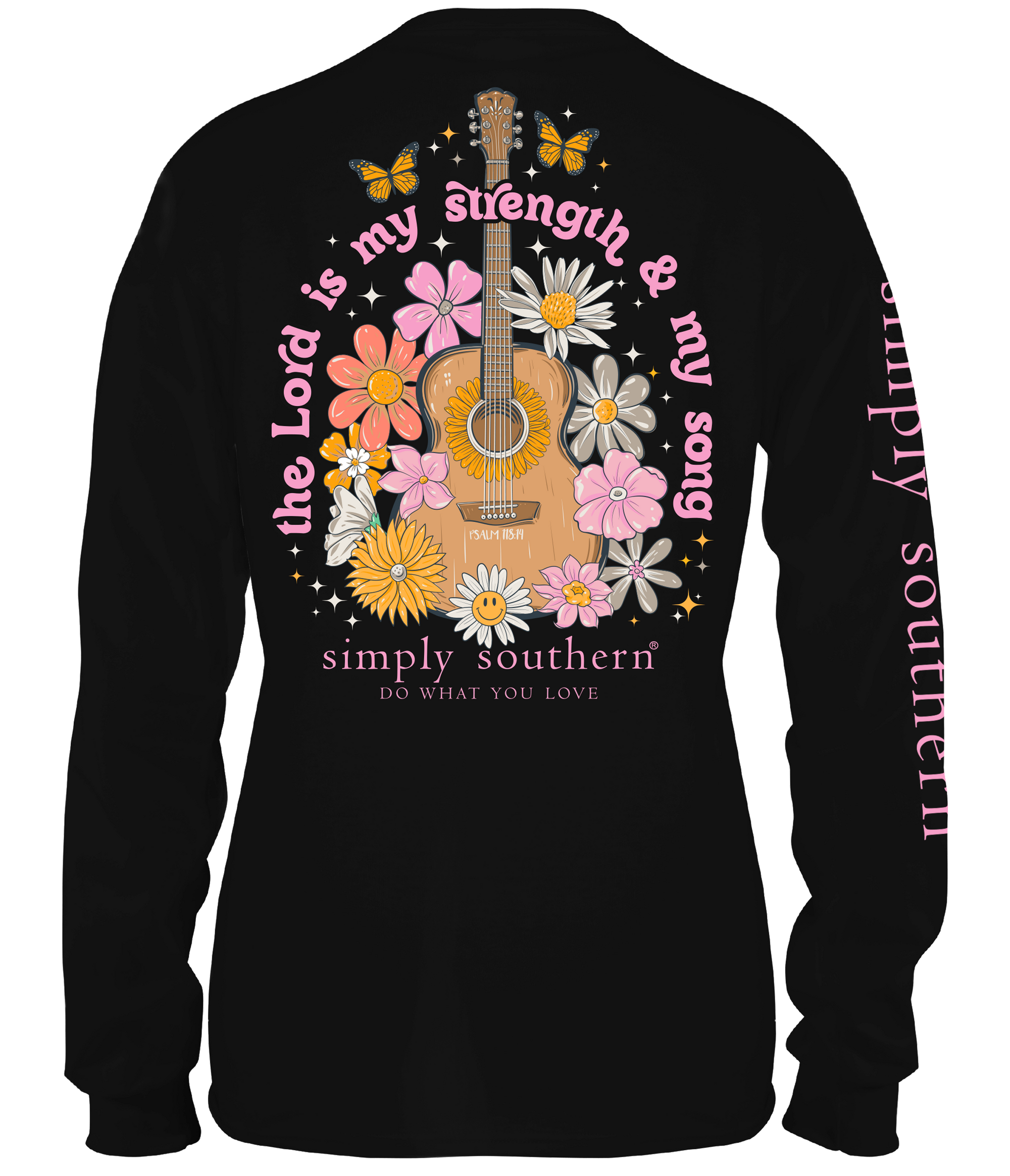 Simply Southern Song Guitar Flowers Long Sleeve T-Shirt