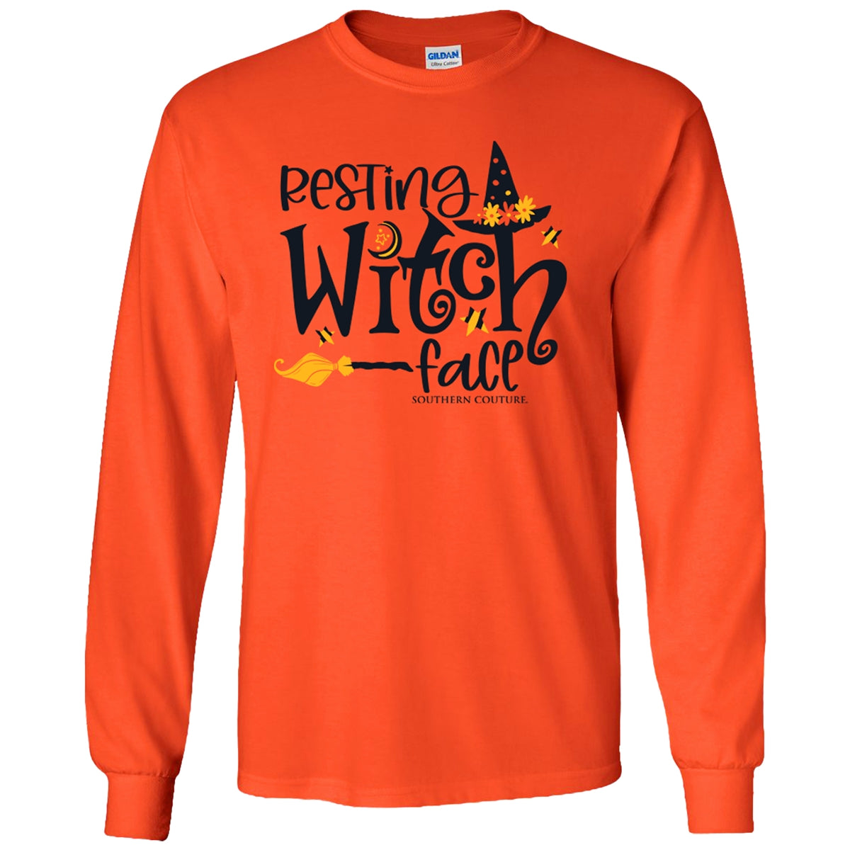 SALE Southern Couture Resting Witch Face Fall Soft Long Sleeve T-Shirt