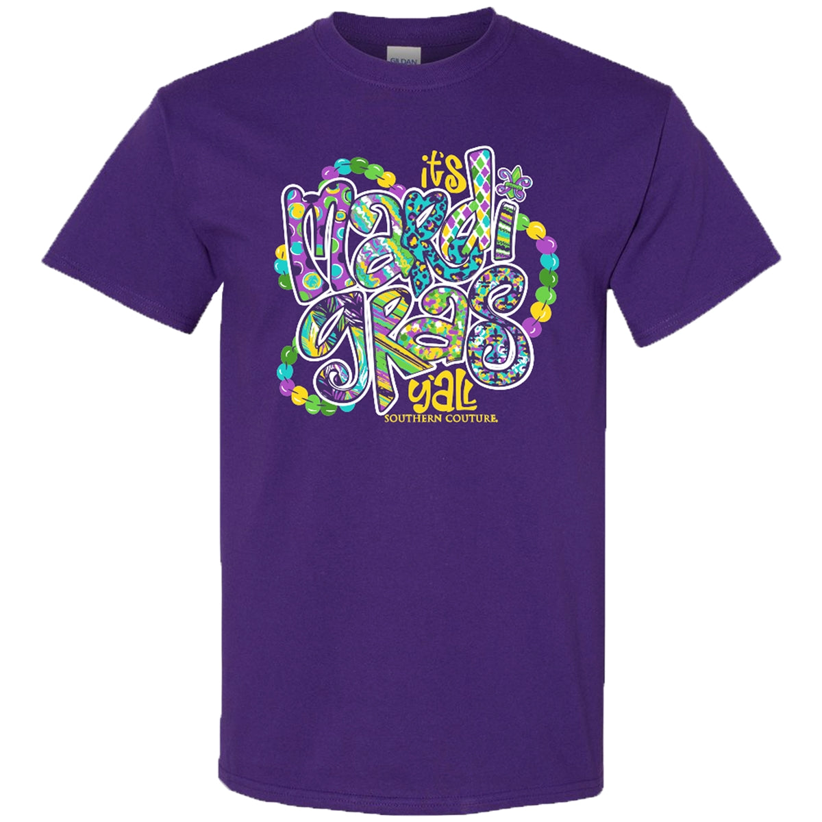 Southern Couture Soft It's Mardi Gras Y'All T-Shirt