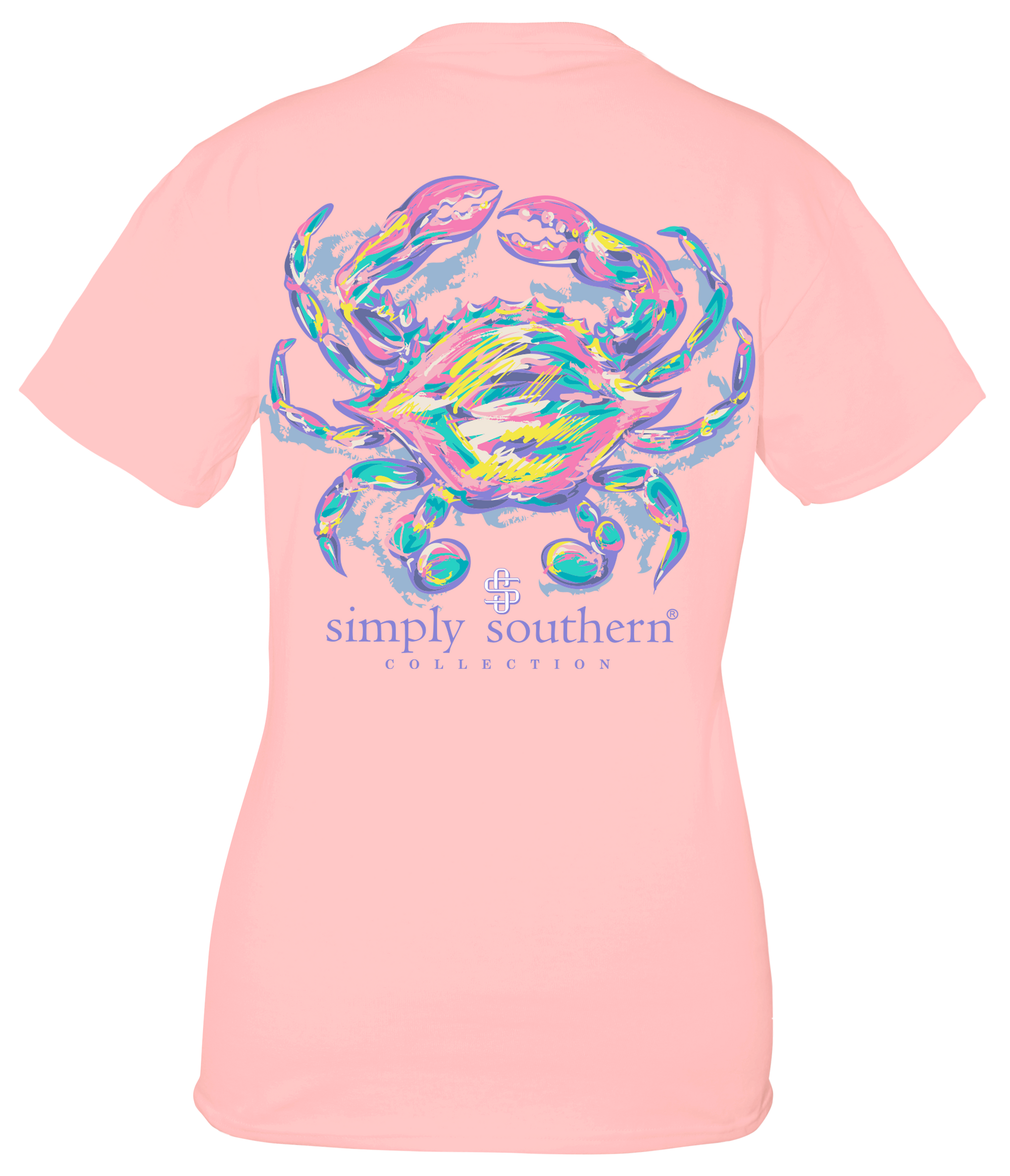 Simply Southern Watercolor Crab Beach T-Shirt