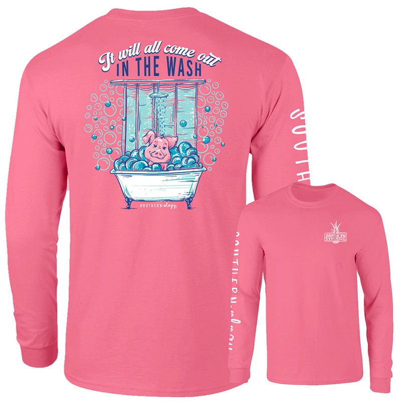Southernology the Wash Pig Comfort Colors Long Sleeve T-Shirt