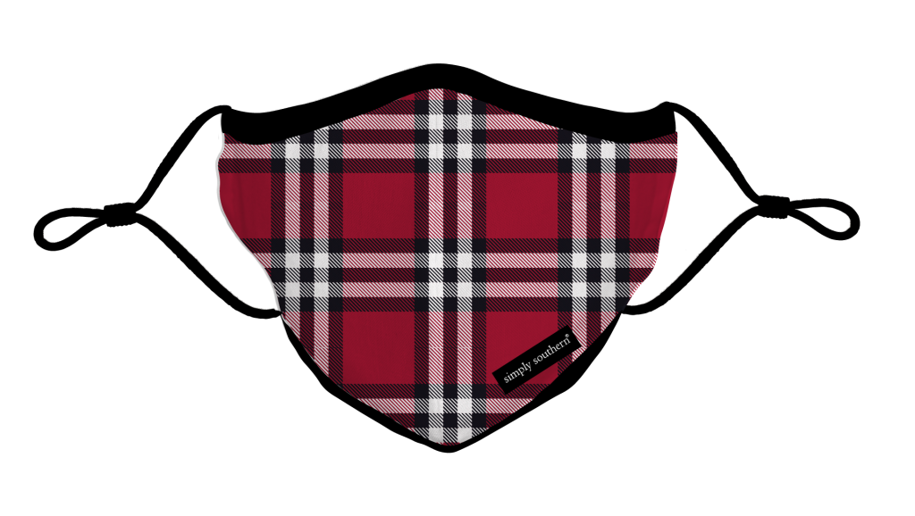 Simply Southern Preppy Holiday Plaid Protective Mask
