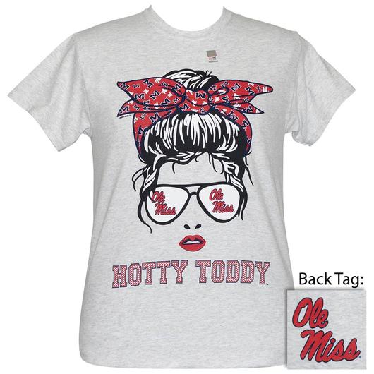 Girlie Girl Originals Preppy Ole Miss Mississippi Bun T-Shirt