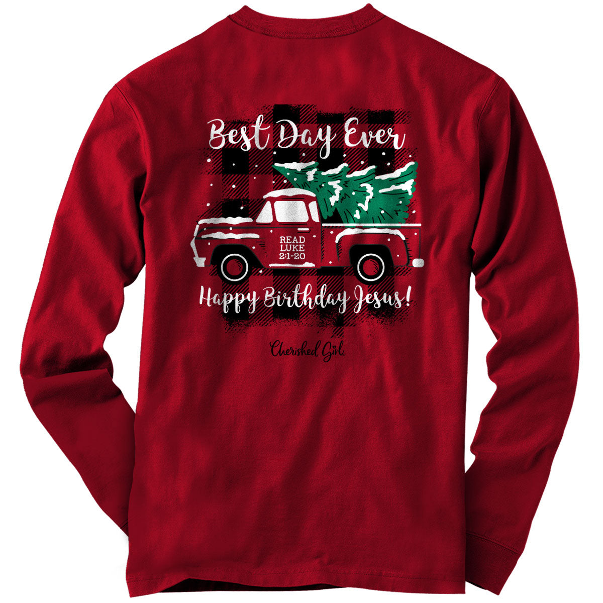 Cherished Girl Best Day Truck Christmas Long Sleeve T-Shirt