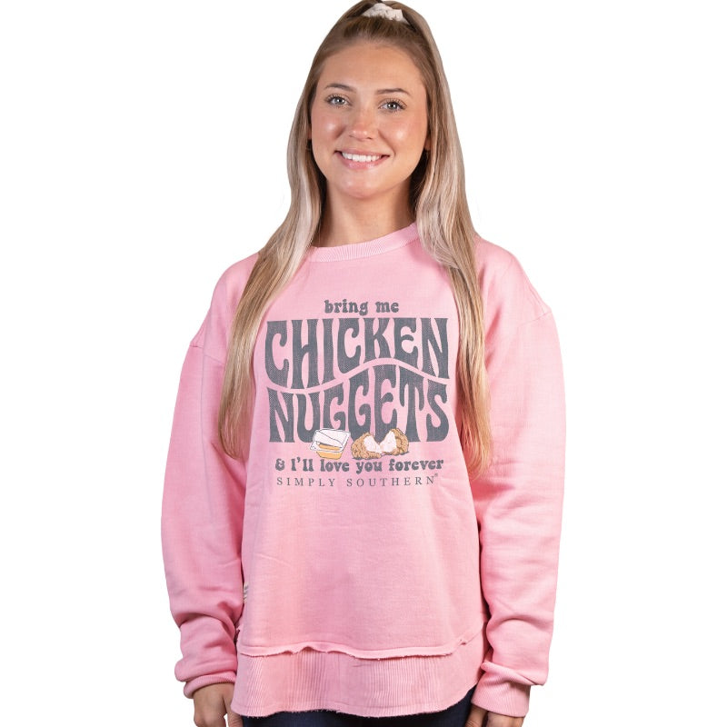 Simply Southern Chicken Nuggets Long Sleeve Crew Sweatshirt