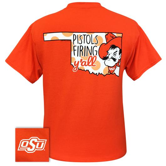 Oklahoma State University OSU Pistols Firing Y’all T-Shirt