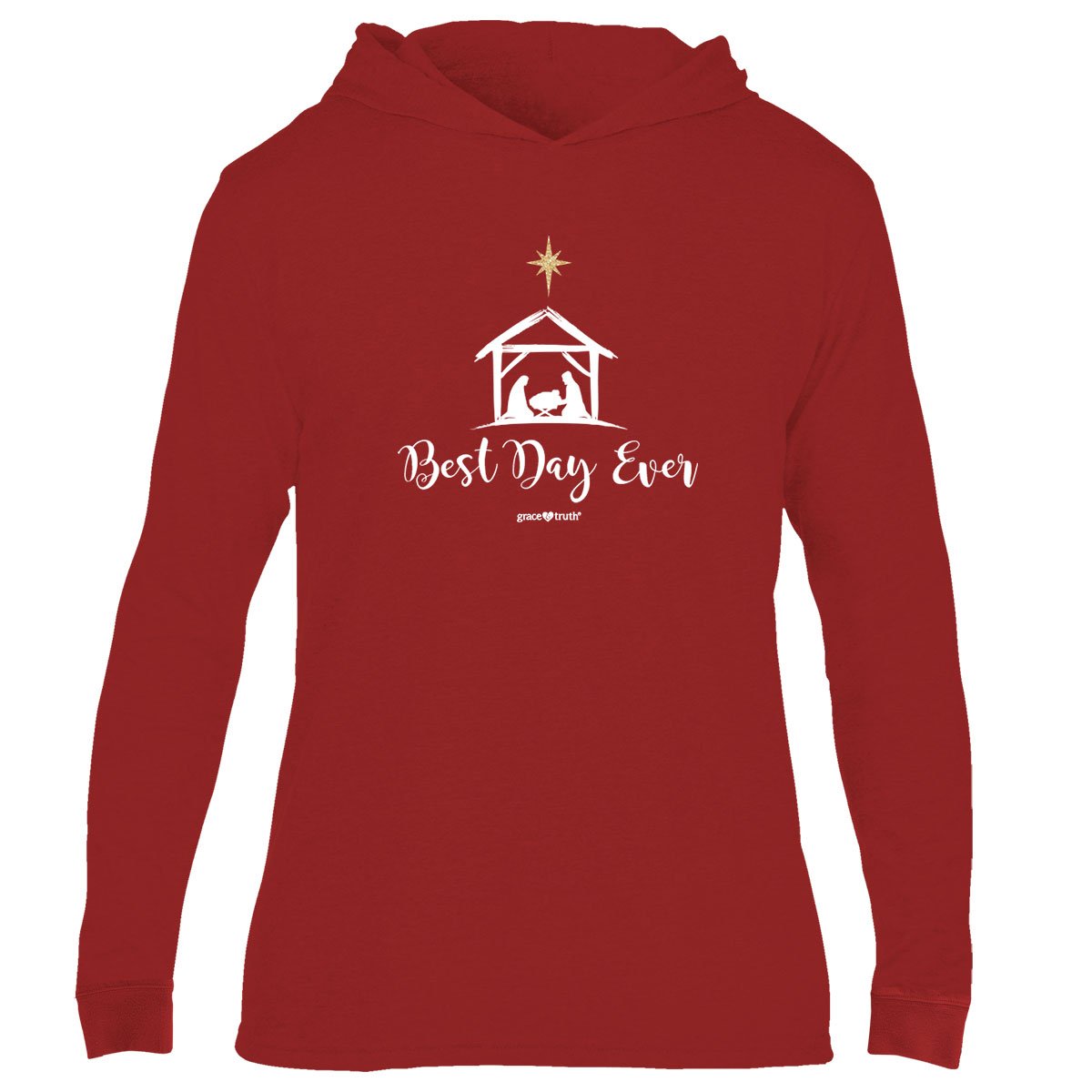 grace & truth Best Day Ever Holiday Long Sleeve Hoodie T-Shirt
