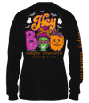 Simply Southern Hey Boo Halloween Black Long Sleeve T-Shirt