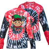 SALE Simply Southern Preppy Be Merry Elf Holiday Tie Dye Long Sleeve T-Shirt