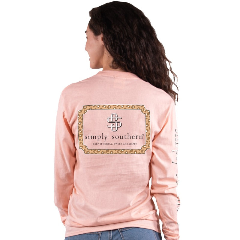 Simply Southern Leopard Logo Reef Long Sleeve T-Shirt