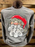 Southern Chics Christmas Leopard Santa Claus Comfort Colors Long Sleeve T Shirt