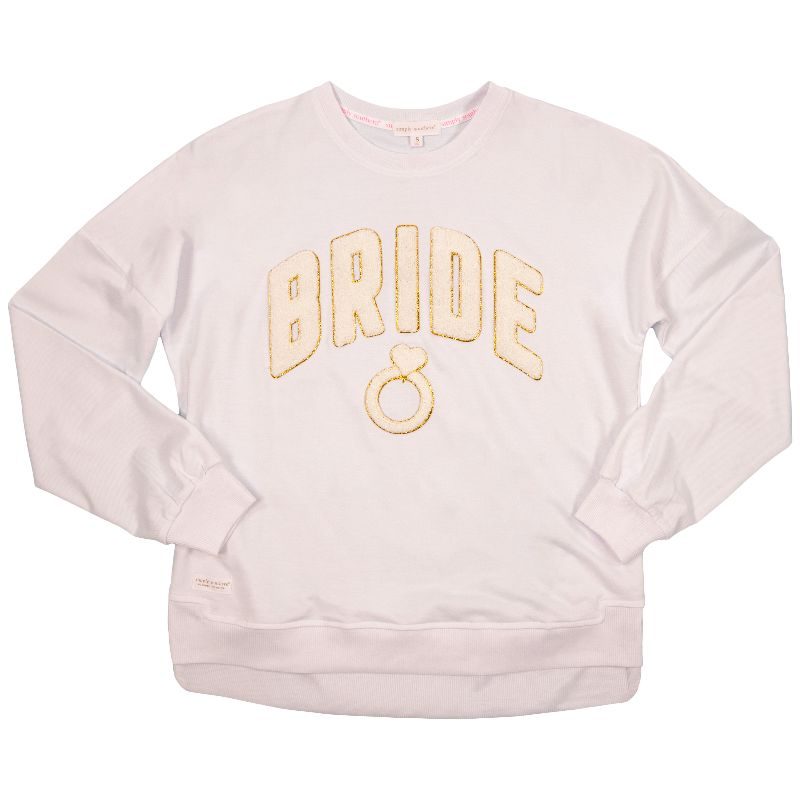 Simply Southern Bride Sparkle Crew Long Sleeve T-Shirt