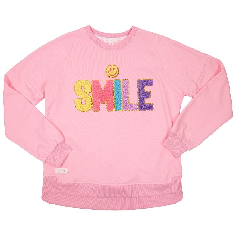 SALE Simply Southern Smile Sparkle Crew Long Sleeve T-Shirt