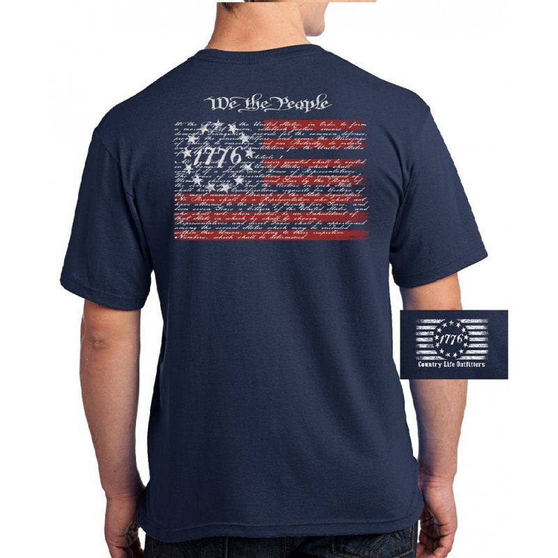 Country Life Outfitters Vintage USA American Flag We The People Unisex T-Shirt