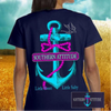 Country Life Outfitters Southern Attitude Anchor Bow Navy Vintage Girlie Bright T Shirt - SimplyCuteTees