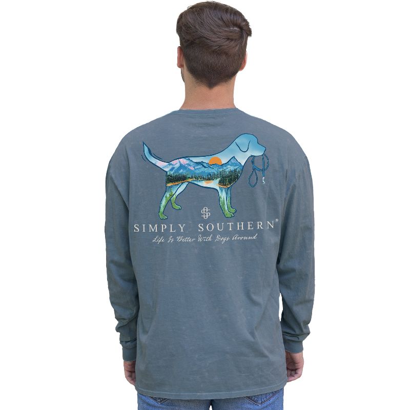Simply Southern Better Dog Bluestone Unisex Long Sleeve T-Shirt