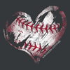 Southern Couture Baseball Heart Soft T-Shirt