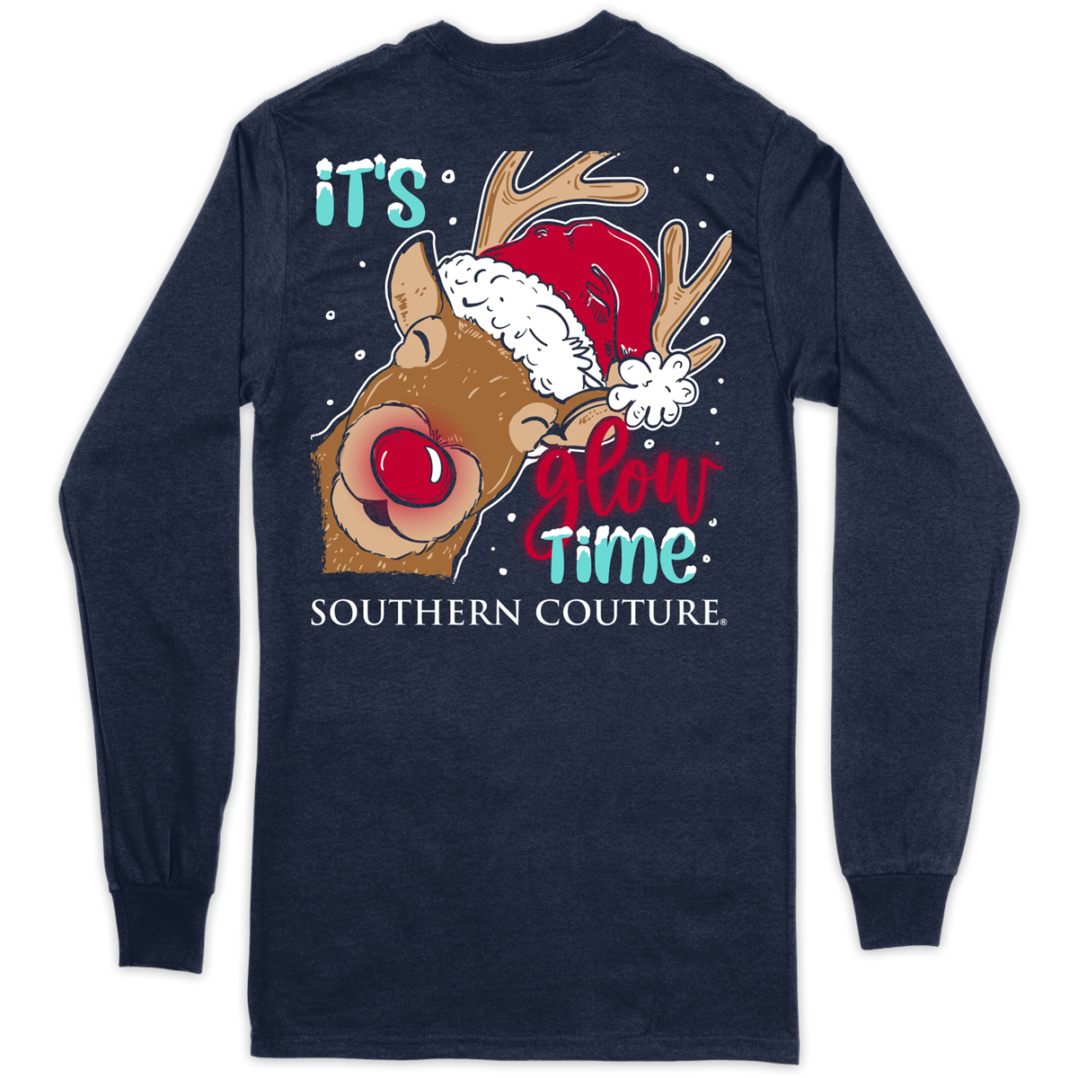 Southern Couture Classic It's Glow Time Holiday Long Sleeve T-Shirt