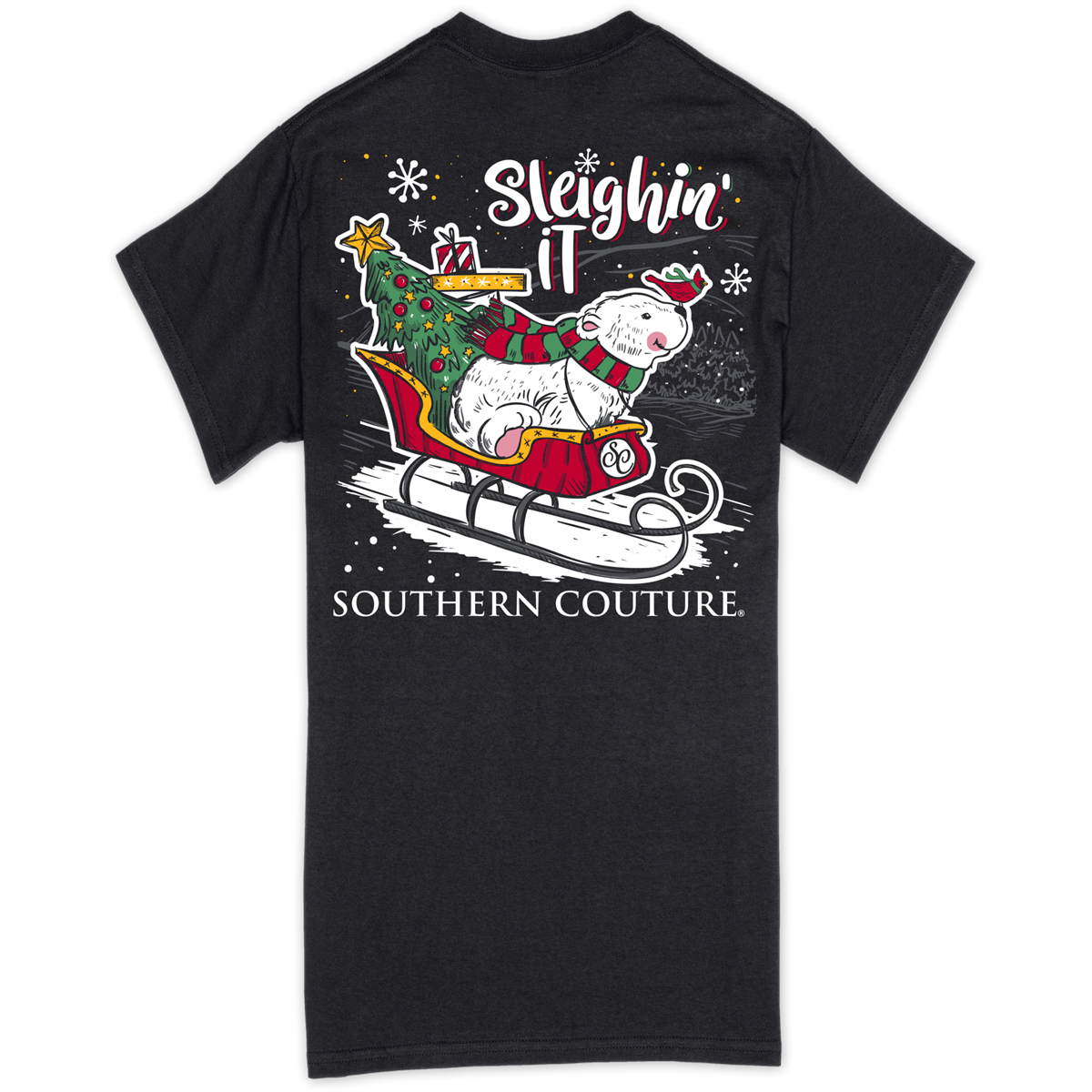 Southern Couture Classic Sleighin It Holiday T-Shirt