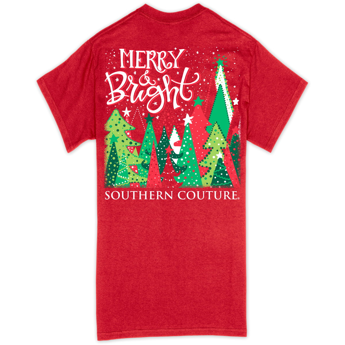 Southern Couture Classic Merry & Bright Trees Holiday T-Shirt