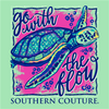 Southern Couture Classic Collection Go With The Flow Turtle T-Shirt