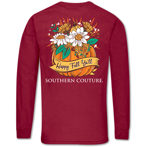 SALE Southern Couture Classic Happy Fall Y'All Long Sleeve T-Shirt