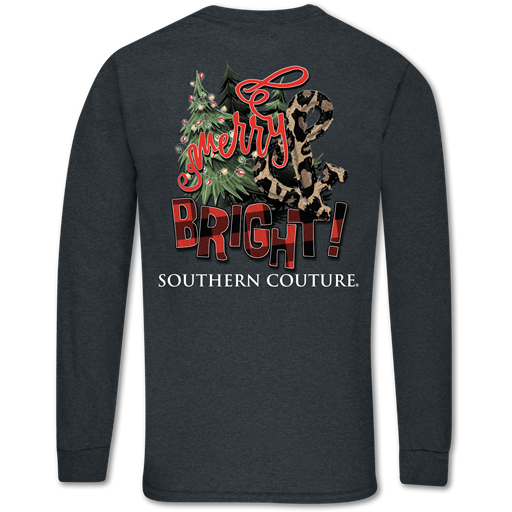 Southern Couture Classic Merry & Bright Holiday Long Sleeve T-Shirt