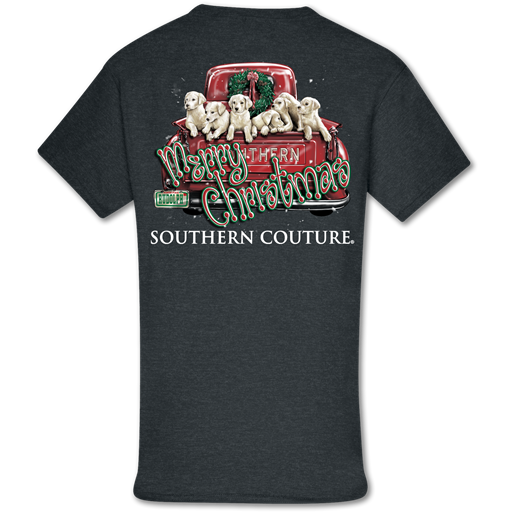 Southern Couture Classic Merry Christmas Pups Holiday T-Shirt