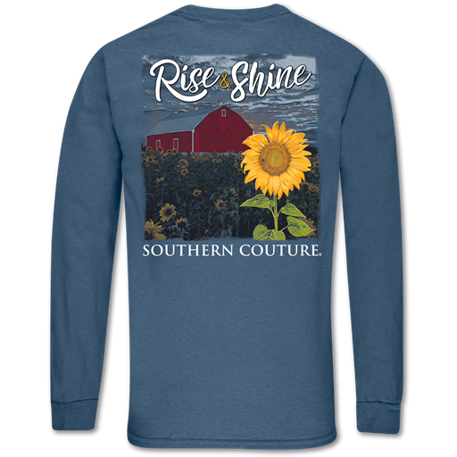 Southern Couture Classic Rise & Shine Sunflower Long Sleeve T-Shirt