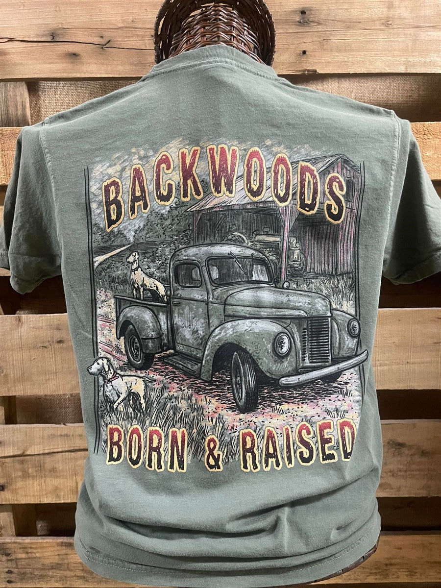 Backwoods Born & Raised Truck & Barn Comfort Colors Unisex T-Shirt