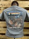 Backwoods Born &amp; Raised Quail Country Comfort Colors Bright Unisex T Shirt
