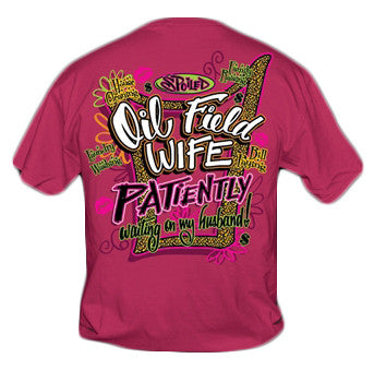 Sweet Thing Funny Spoiled Oil Field Wife Pink Girly Bright T Shirt - SimplyCuteTees