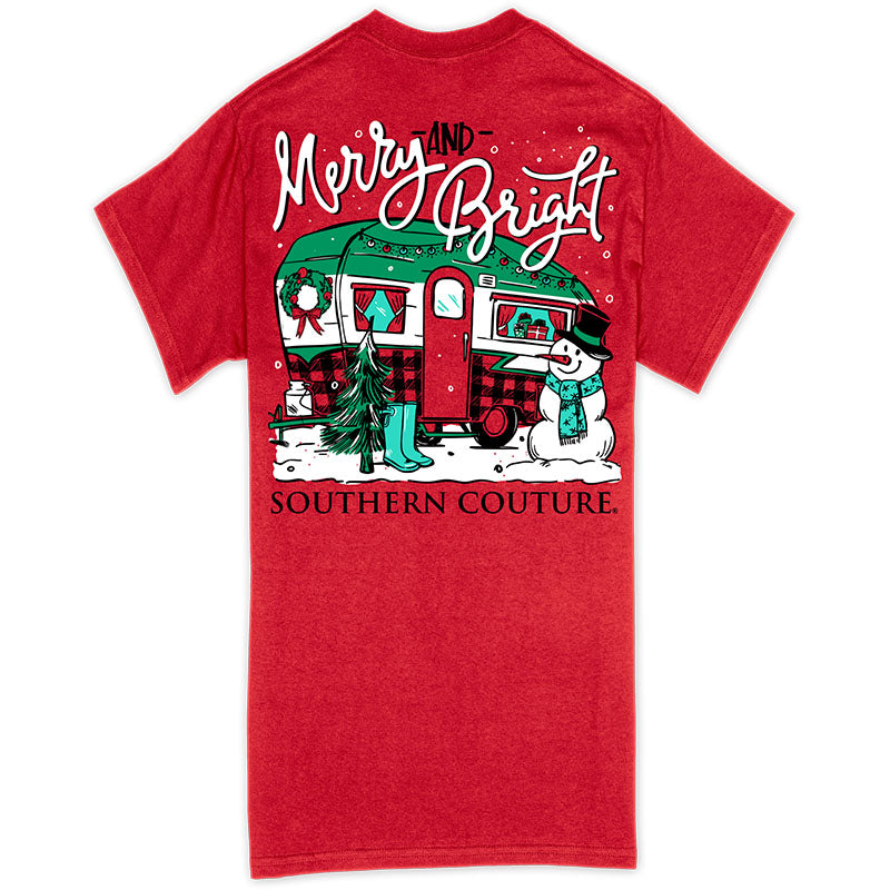 Southern Couture Classic Merry & Bright Camper Holiday T-Shirt
