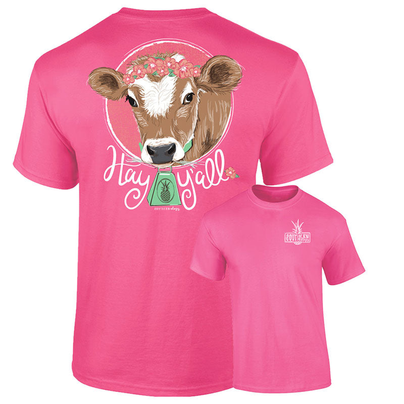 Sale Southernology Hay Y’all Cow Comfort Colors T-Shirt