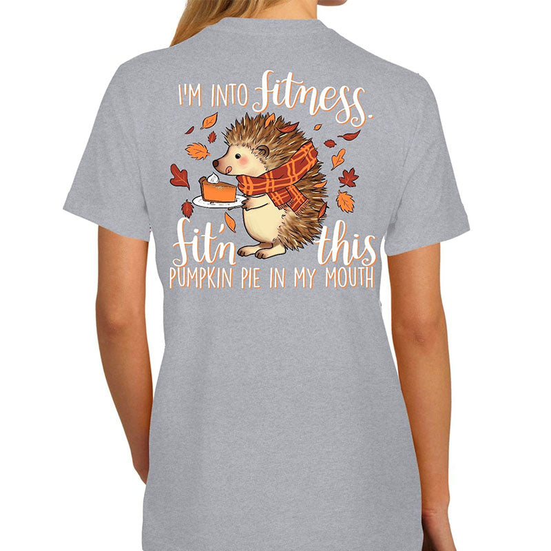 Southern Attitude Fitness Pumpkin Pie Hedgehog Fall T-Shirt