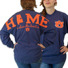 Auburn Tigers War Eagle Women&#39;s Home Spirit Jersey Long Sleeve Oversized Top Shirt - SimplyCuteTees
