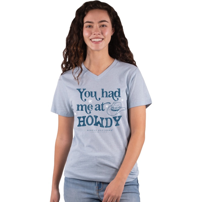 SALE Simply Southern Howdy Cowgirl V-Neck Collection T-Shirt