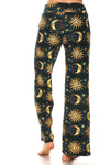 Sun &amp; Moon Print Comfortable Soft Lounge Pajama Pants