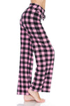Pink &amp; Black Checkered Comfortable Soft Lounge Pajama Pants