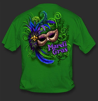 Sweet Thing Funny Mardi Gras Mask Beads Green Girlie Bright T-Shirt - SimplyCuteTees