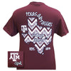 New Texas A&amp;M Aggies State Chevron EST. 1876 Girlie Bright T Shirt