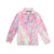 Katydid Preppy Pink Purple Tie Dye 3 Sherpa Pullover Jacket T-Shirt