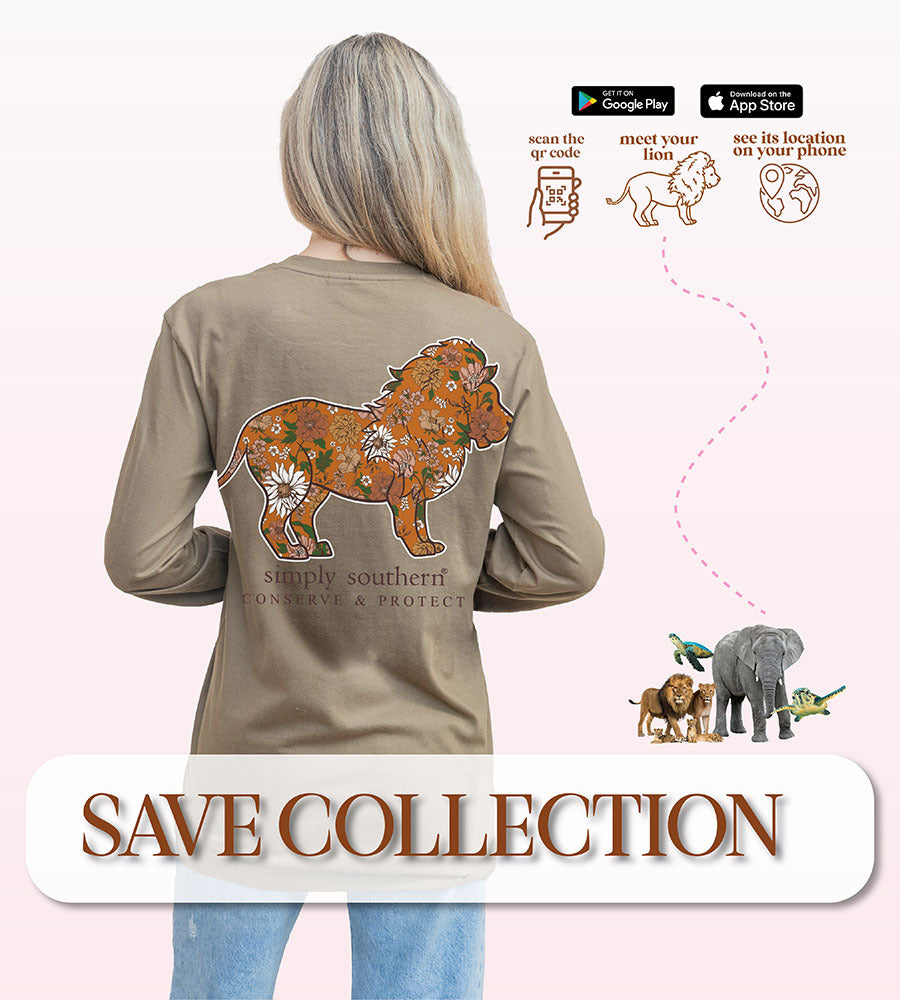 Simply Southern Lion Tracker Strong Peach T-Shirt