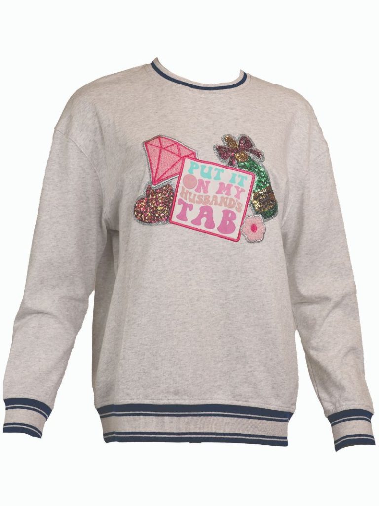 Simply Southern Husbands Tab Varsity Crew Sweatshirt