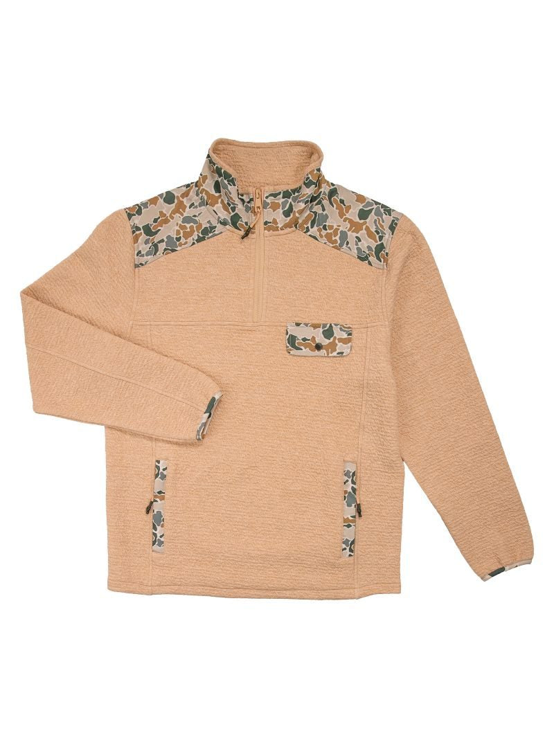 Simply Southern Camo Wesley Quarter zip  Pullover Sweater Unisex Jacket
