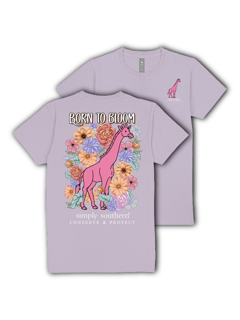 Simply Southern Giraffe Tracker Bloom T-Shirt