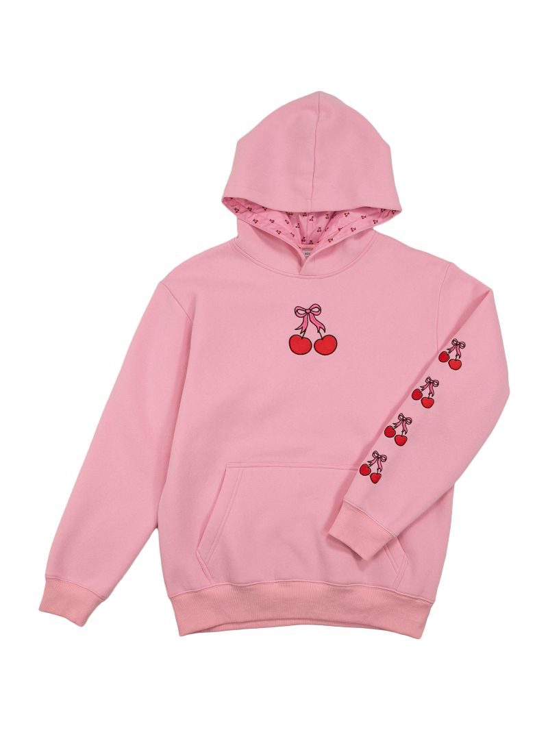 Simply Southern Cherry Embroidered Long Sleeve Hoodie