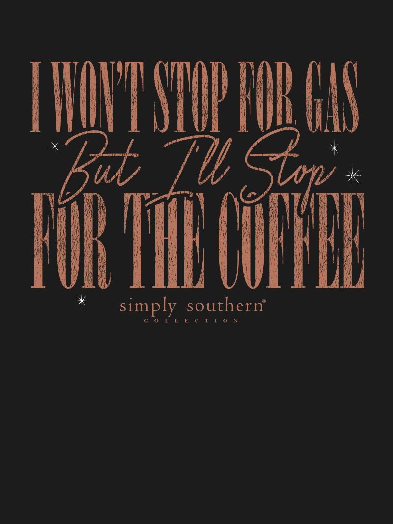 Simply Southern Stop For The Coffee Long Sleeve Crew Sweatshirt